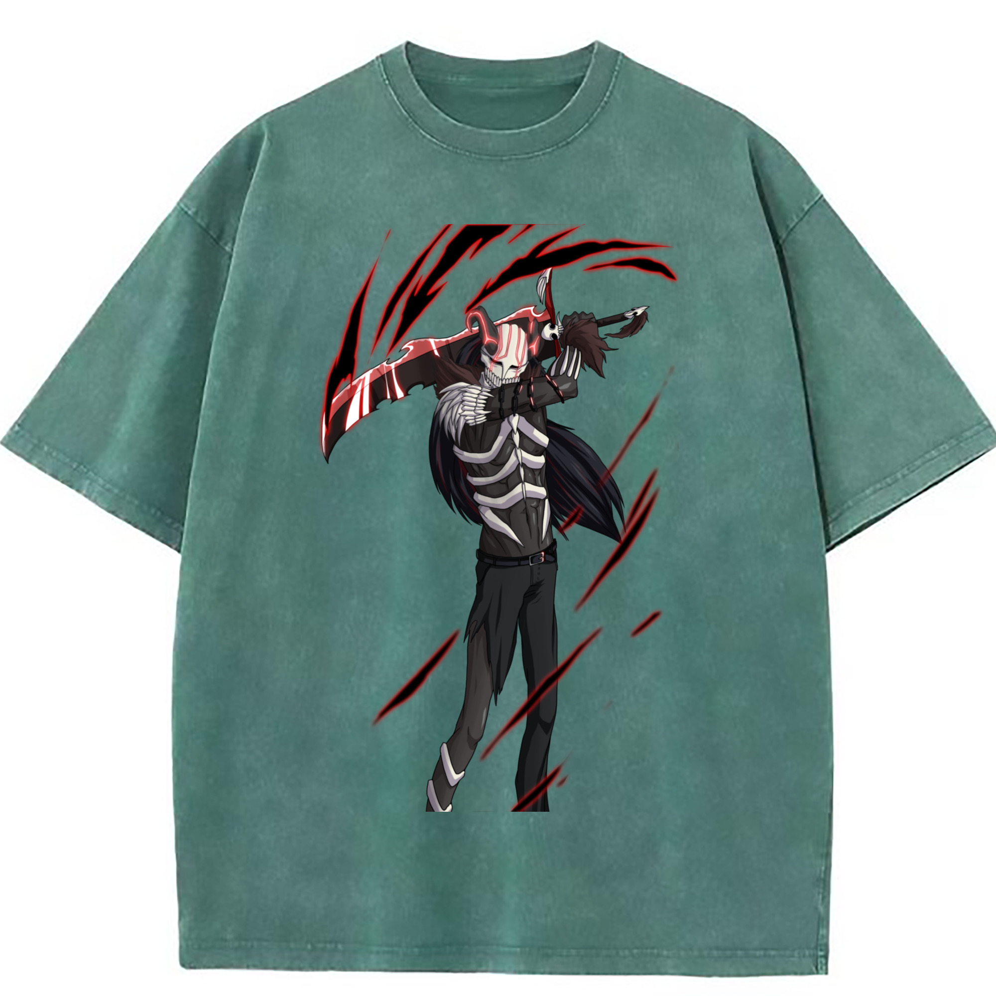 （画像用） ブリーチ 黒崎一護（くろさき いちご）BLEACH Kurosaki Ichigo 綿100% ヴィンテージ風 半袖Tシャツ（フロントプリント）